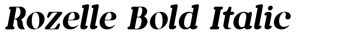 Rozelle Bold Italic